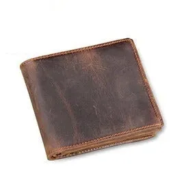 100% Genuine Cow Leather Men's Splice Purse Fashion Short Wallets