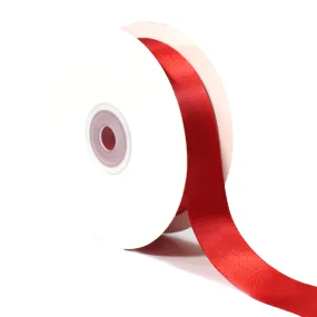 1" Double Face Satin Ribbon: Red / 25 yards