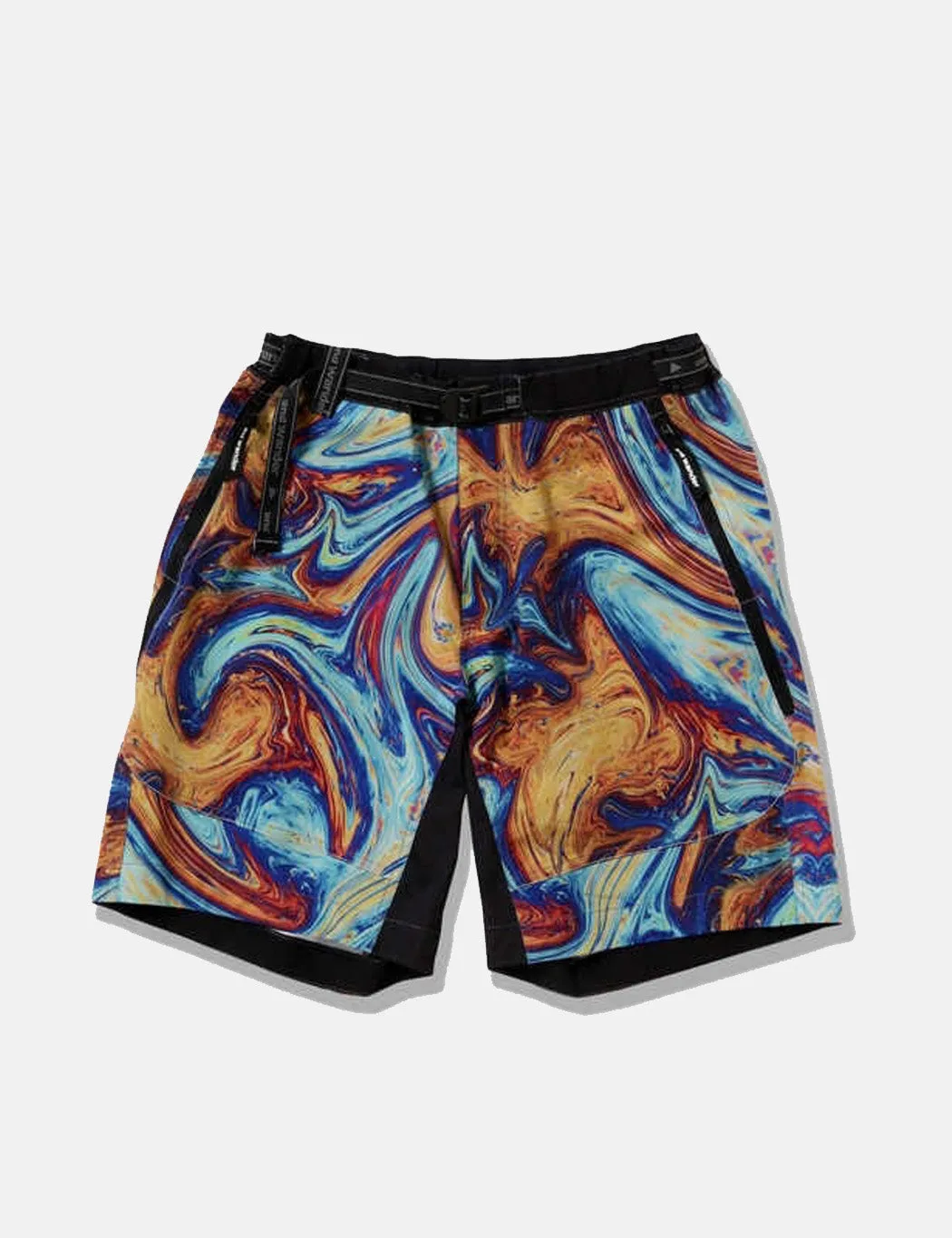 And Wander Printed Trek Short Pants - Blue Mix