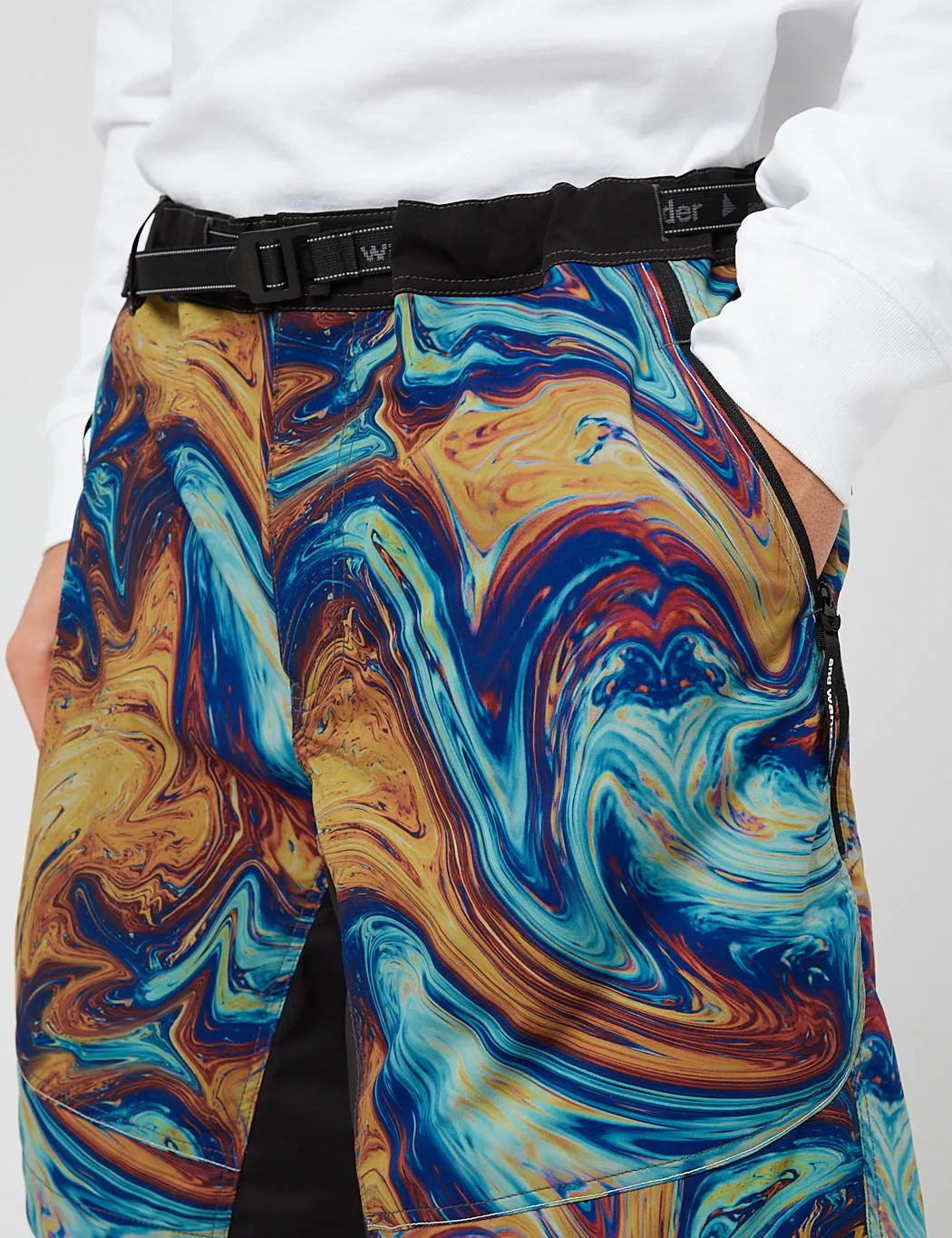 And Wander Printed Trek Short Pants - Blue Mix