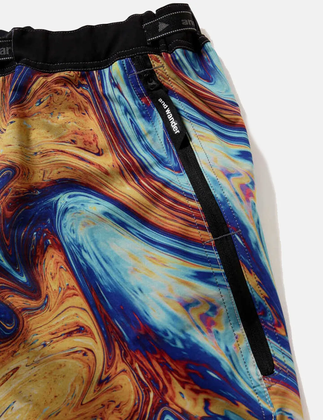 And Wander Printed Trek Short Pants - Blue Mix