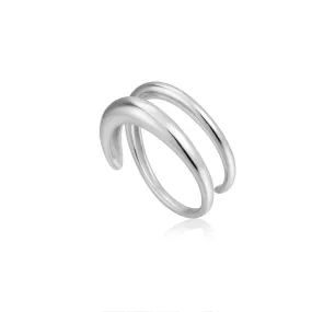 Ania Haie Luxe Twist Ring - Silver