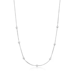 Ania Haie Modern Beaded Necklace - Silver