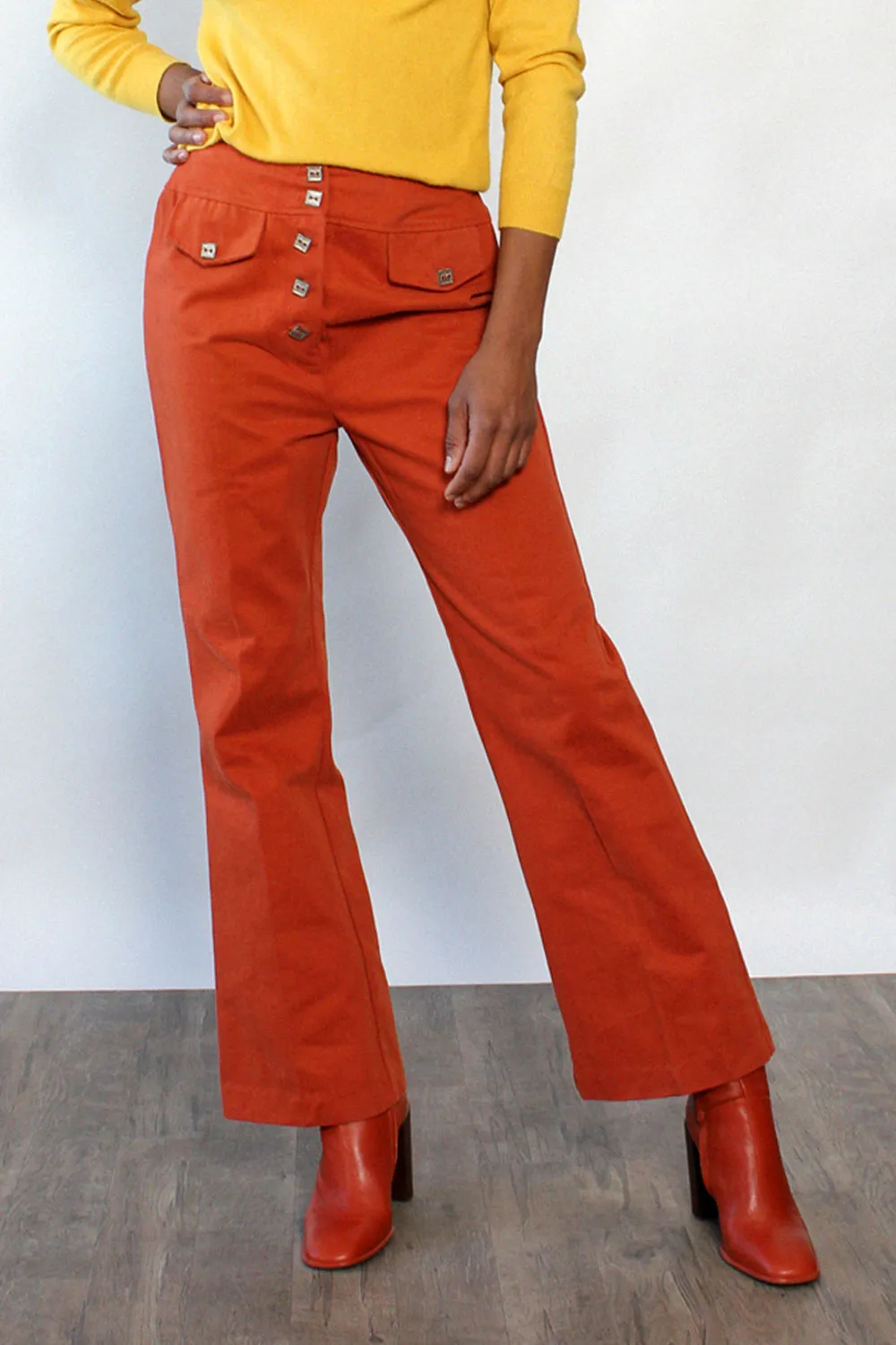 Apricot Buttonfly Pants M