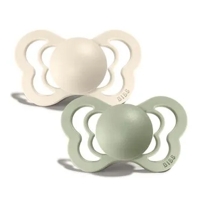 BIBS Dummies - Couture Latex Colour 2 Pk Ivory/Sage