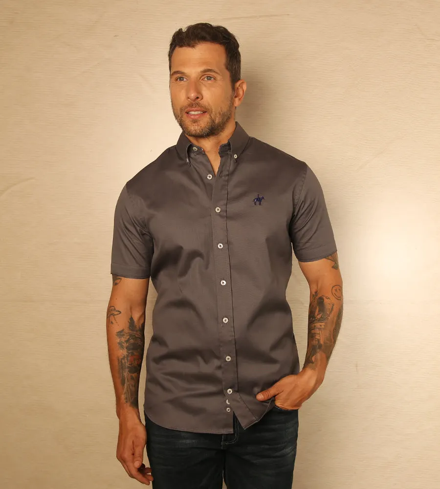 Camisa F/E Gris Oscuro  M/C Ref. 104010823