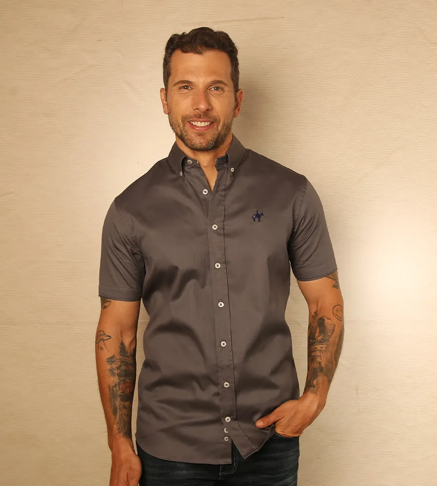 Camisa F/E Gris Oscuro  M/C Ref. 104010823