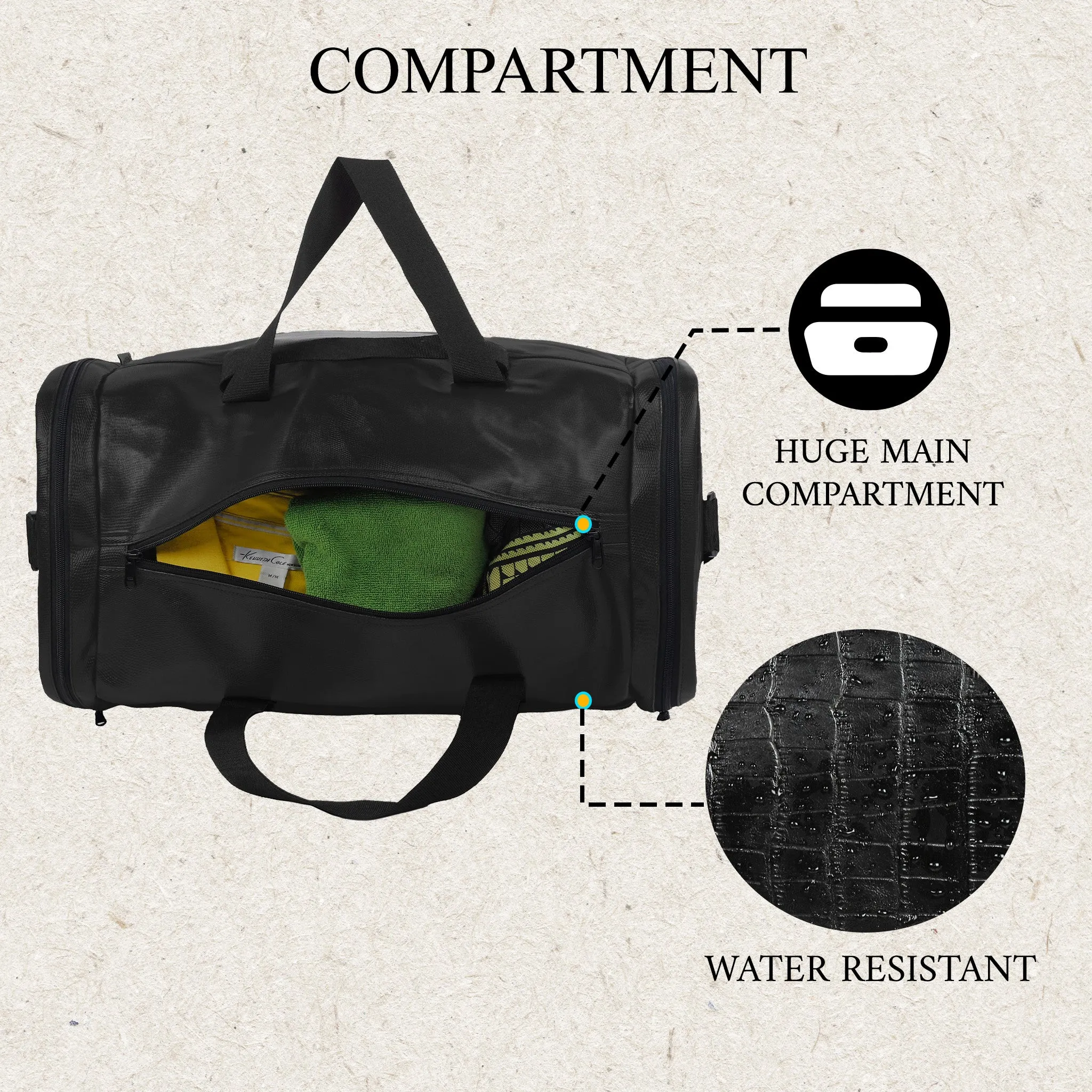 Cooper 41L Black Duffel Bag