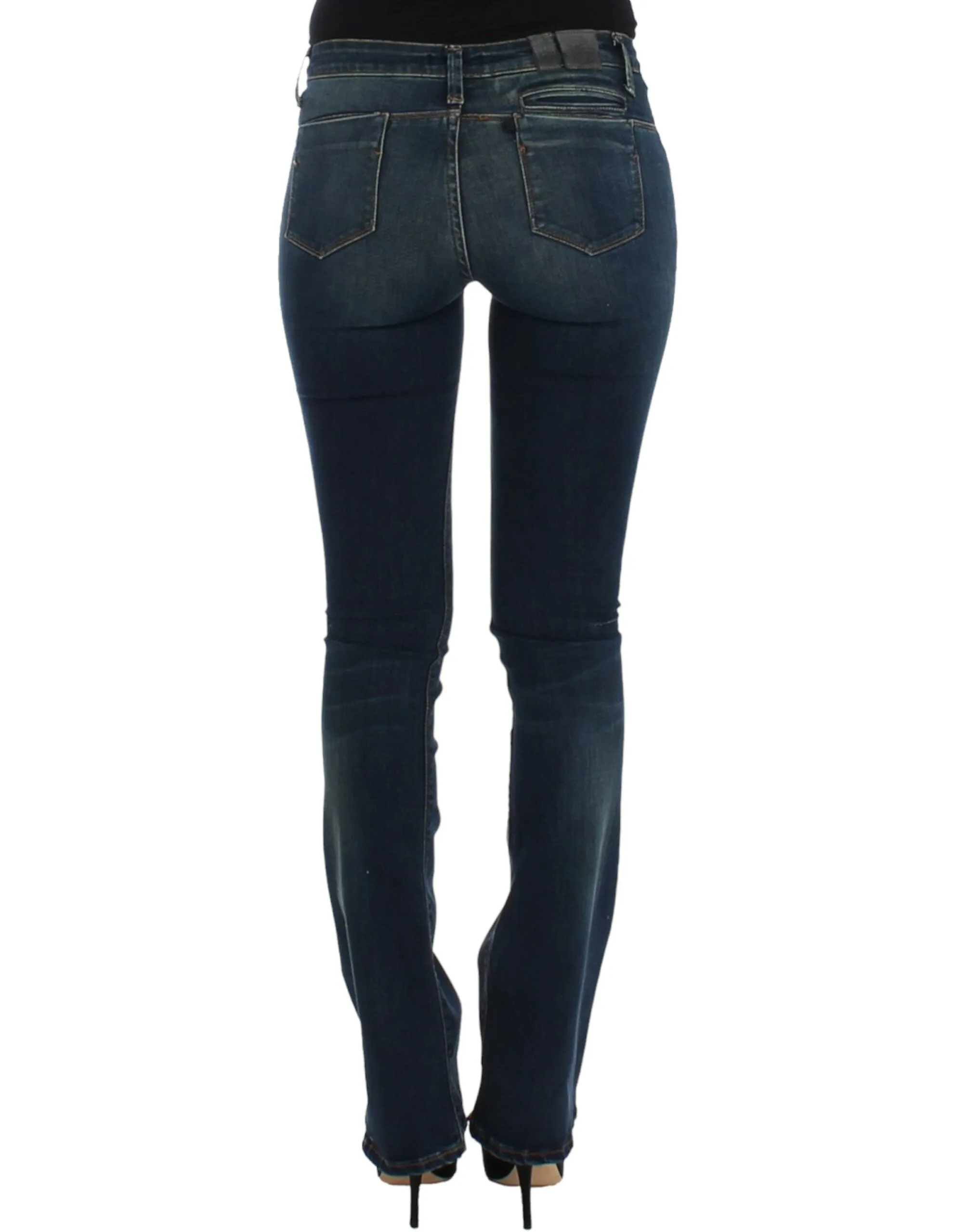 Costume National Chic Blue Straight Leg Designer Women's Jeans