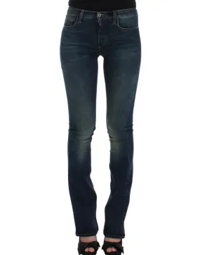 Costume National Chic Blue Straight Leg Designer Women's Jeans