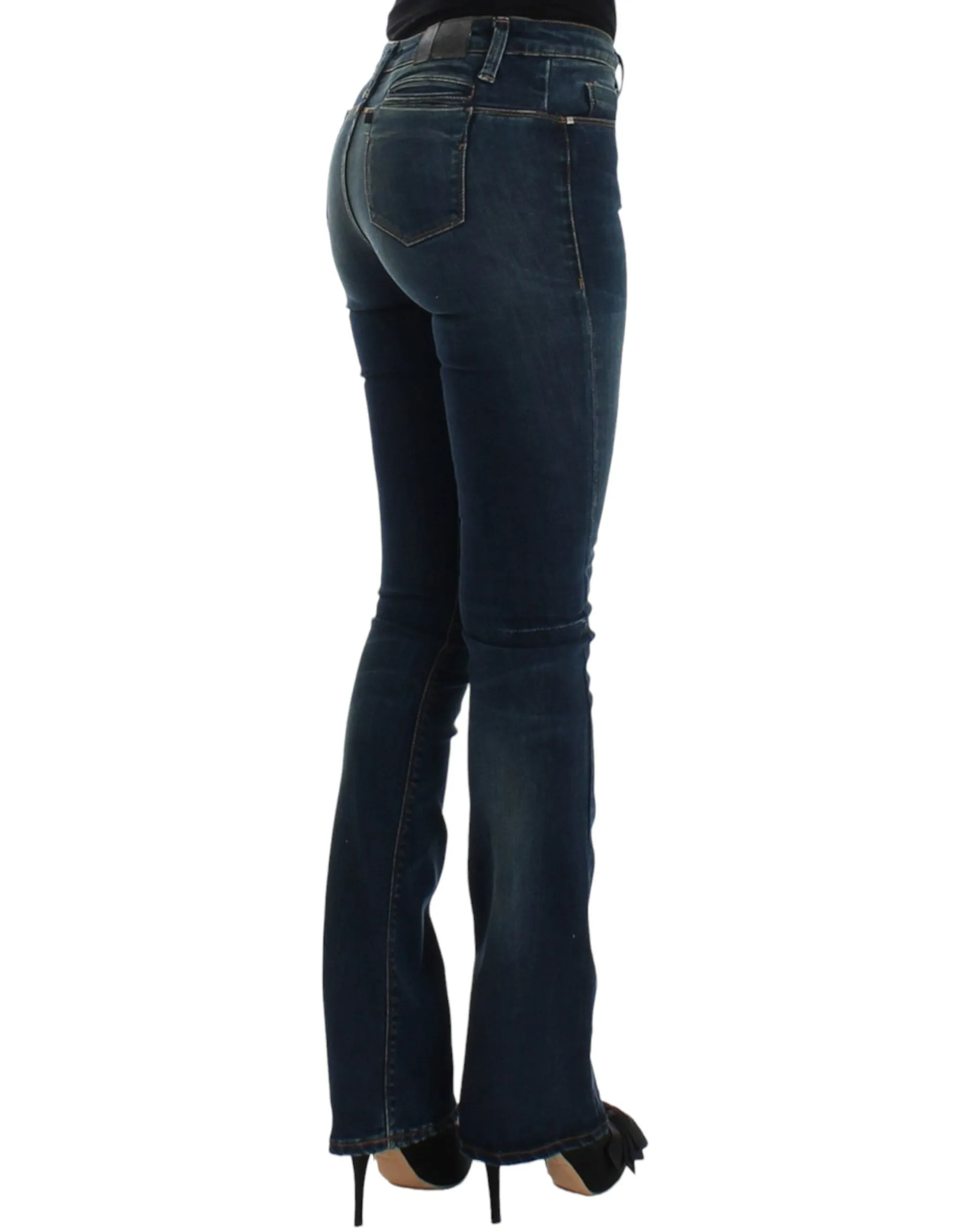 Costume National Chic Blue Straight Leg Designer Women's Jeans