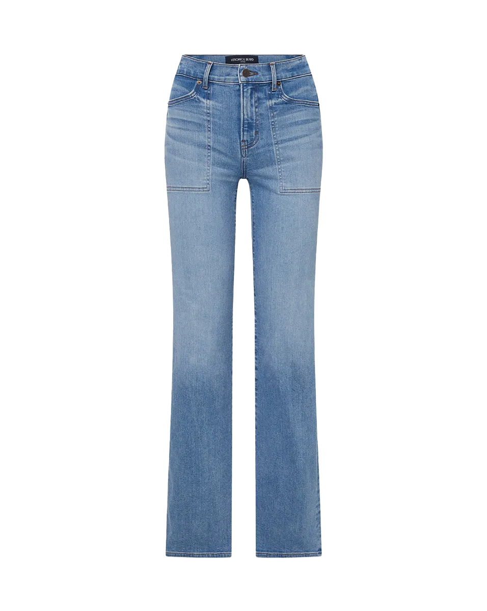 Crosbie Patch Pocket Slim Wide-Leg Jean