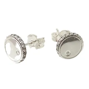 Diana Silver Stud Earrings