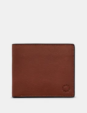 Extra Capacity Brown Leather Wallet With Coin Pocket