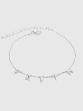 Faith Letter Silver Necklace