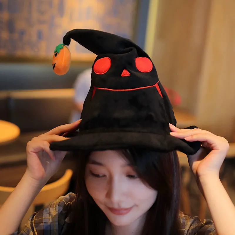 Funny Halloween Pumpkin and Witch Hat