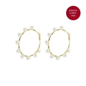 Glam Pearls Hoop Earrings - Sample