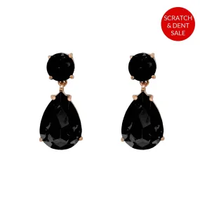 Glam Up Black Drop Earrings- Sample