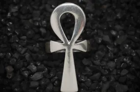 Large Ankh Key of Eternal Life Ring Hieroglyphics Ancient Egyptian | 925 Sterling Silver, Oxidized or 18K Gold Plated | Adjustable Size