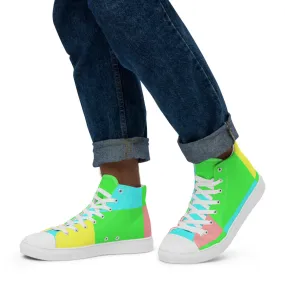 Men’s high top canvas shoes Pastel