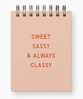 Mini Jotter Notebook - Sweet Sassy Classy