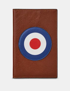 Mod Target Brown Leather Golf Scorecard Holder