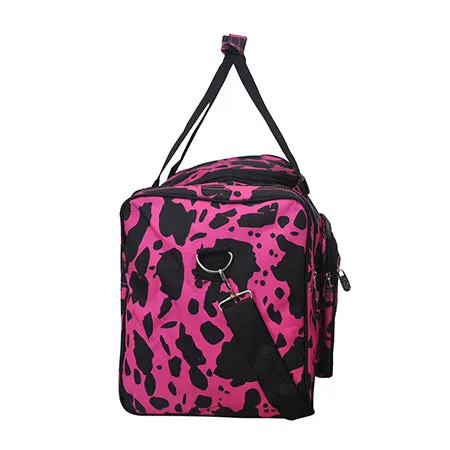 Neon Cow Hot Pink NGIL Canvas 20" Duffle Bag