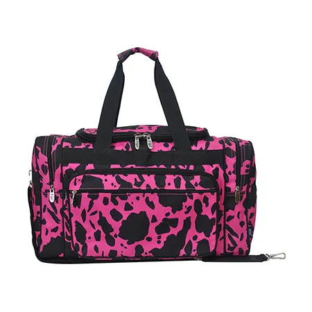 Neon Cow Hot Pink NGIL Canvas 20" Duffle Bag