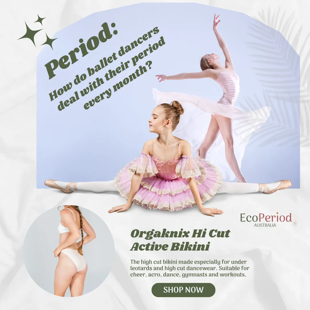 Orgaknix Hi Cut Active Dance Bikini Period Underwear