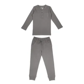 Organic Thermal Kid's Lounge Set in Mist