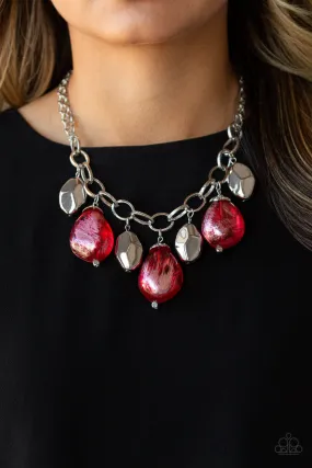 Paparazzi Accessories  - Looking Glass Glamorous #L653 - Red Necklace