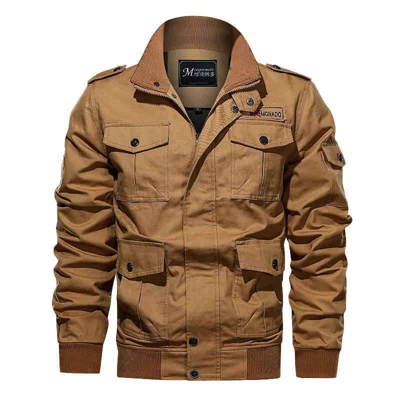 Plus Size Multi-pocket Flying Men's Jacket