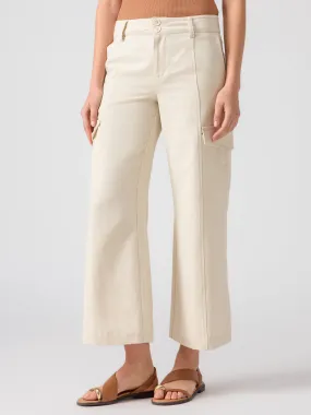 Rebel Wide Leg Standard Rise Crop Pant Birch