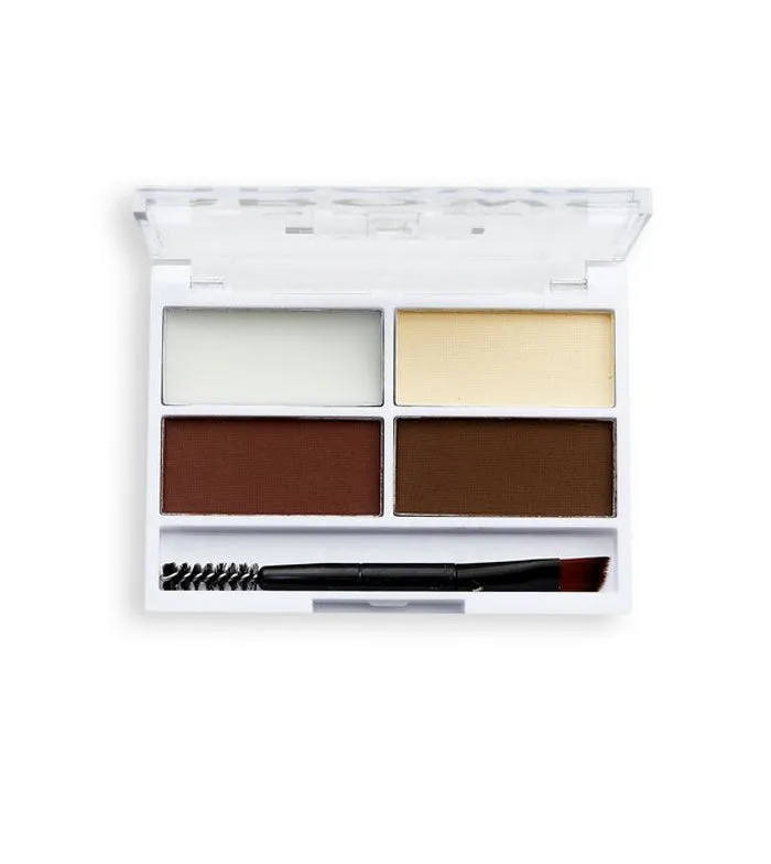 Revolution Relove - Kit de cejas Colour Cult Brow Palette - Dark