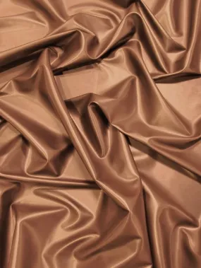 Solid Two Way Stretch Spandex Costume Dance Vinyl Fabric / Cognac / Sold By The Yard