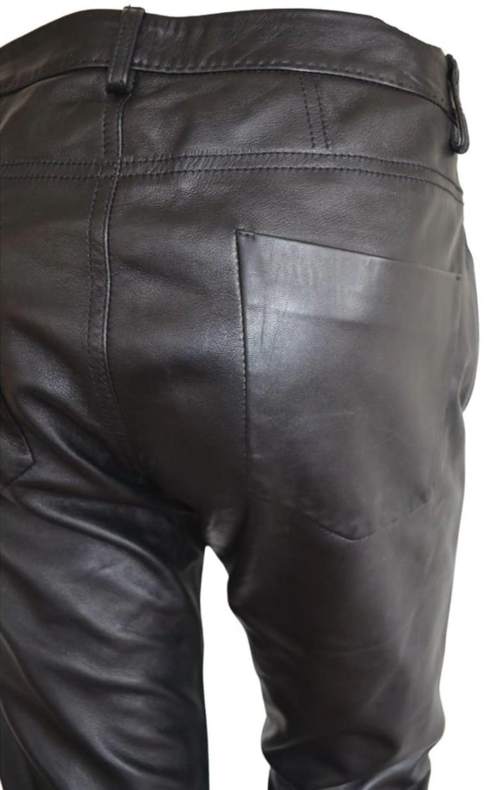 Straight Leg Just Leather Biker Pants