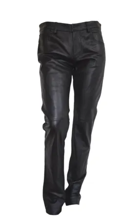 Straight Leg Just Leather Biker Pants