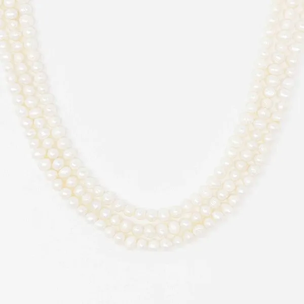 Three Strand Freshwater Pearl Necklace