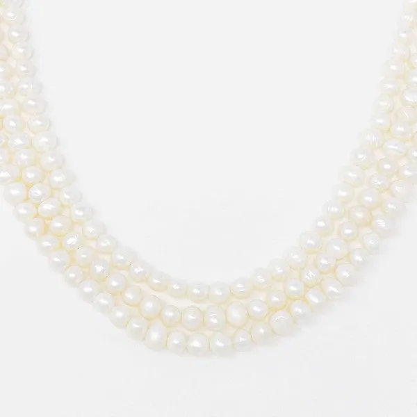 Three Strand Freshwater Pearl Necklace