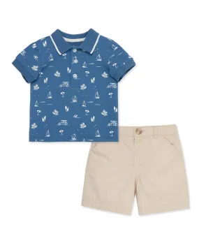 Tropical Polo Toddler Short Set (2T-4T)