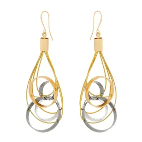 Zzan Israeli Gilded Fusion Geometry Earrings